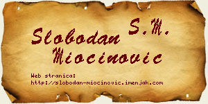 Slobodan Miočinović vizit kartica